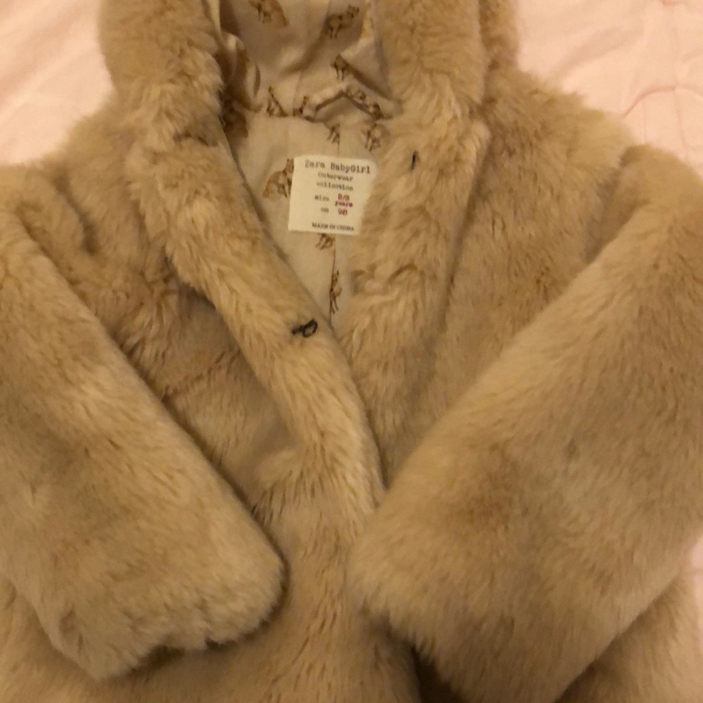 🎄Christmas Sale ❄️Zara baby girl fur coat